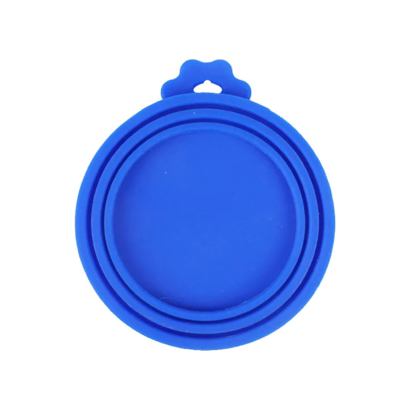 2pcs Reusable Pet Food Can Cover and Spoon Set – Seal Freshness with Ease