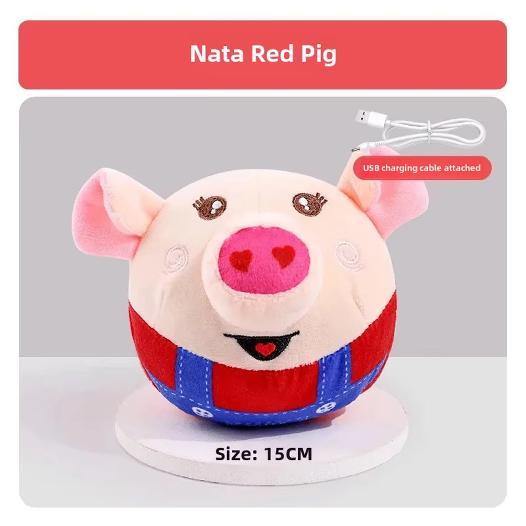 Interactive Electric Plush Jumping Ball Toy for Dogs - USB Rechargeable