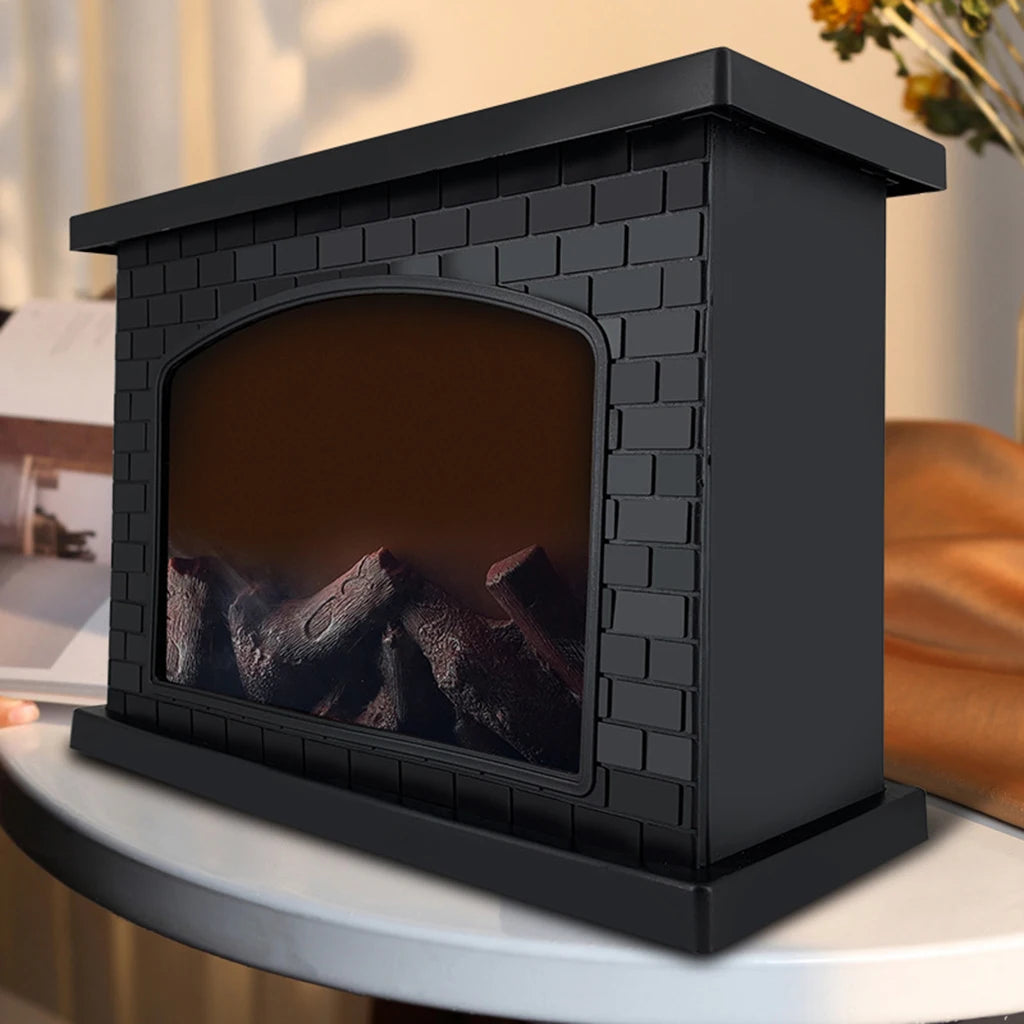 LED Simulated Flame Fireplace Lamp – Retro Decorative Light