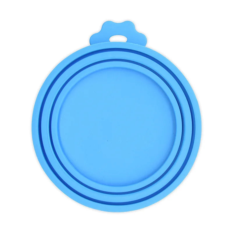 2pcs Reusable Pet Food Can Cover and Spoon Set – Seal Freshness with Ease