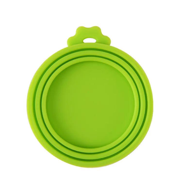 2pcs Reusable Pet Food Can Cover and Spoon Set – Seal Freshness with Ease