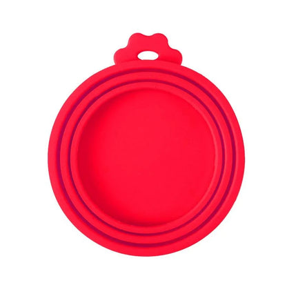2pcs Reusable Pet Food Can Cover and Spoon Set – Seal Freshness with Ease