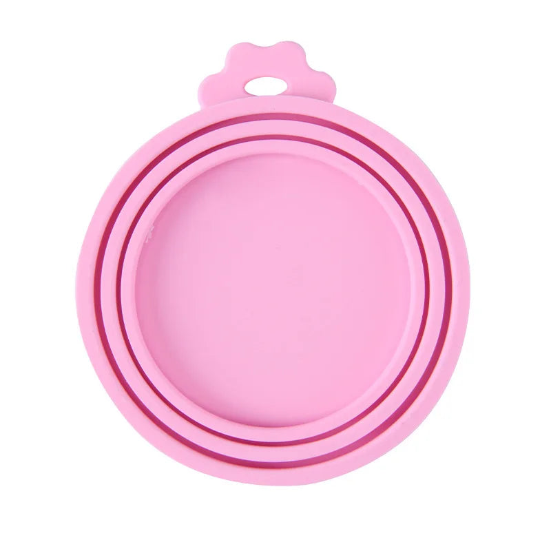 2pcs Reusable Pet Food Can Cover and Spoon Set – Seal Freshness with Ease