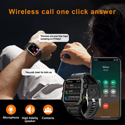 LAXASFIT 2024 Smartwatch with Bluetooth Call & Health Monitoring