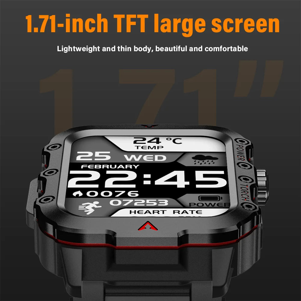 LAXASFIT 2024 Smartwatch with Bluetooth Call & Health Monitoring