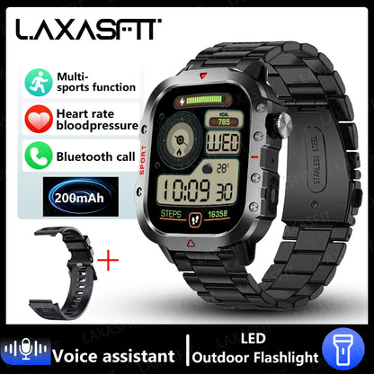 LAXASFIT 2024 Smartwatch with Bluetooth Call & Health Monitoring