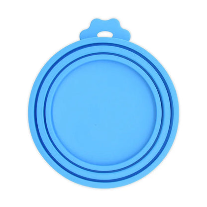 2pcs Reusable Pet Food Can Cover and Spoon Set – Seal Freshness with Ease