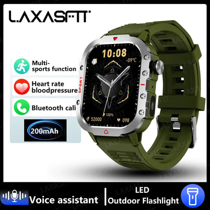 LAXASFIT 2024 Smartwatch with Bluetooth Call & Health Monitoring
